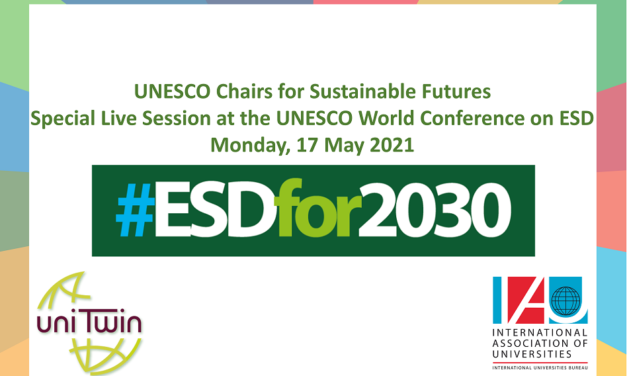 How can UNESCO Chairs contribute to #ESDfor2030?