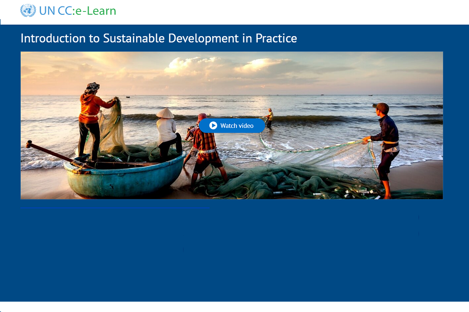 UN CC e-Learn: New Course on Sustainable Development