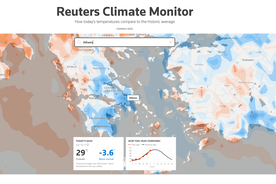 Reuters Climate Monitor: updates daily